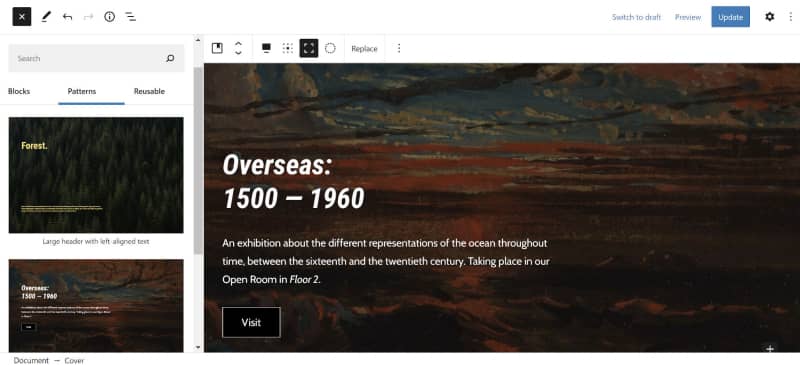 Gutenberg 10.7集成块模式目录 新块设计控件详解