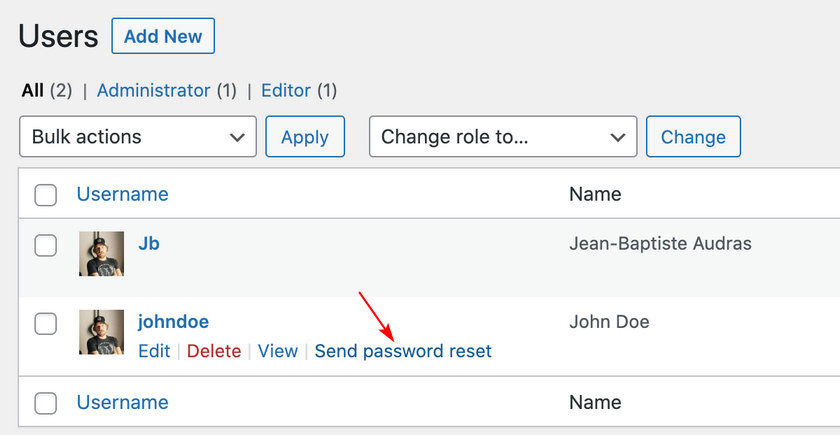 WordPress 5.7+ 新功能详解手动发送重置密码链接