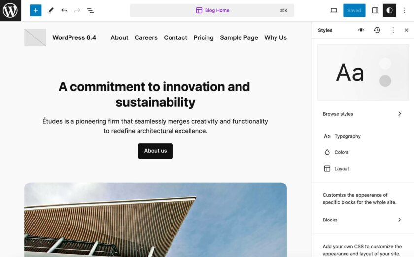 WordPress 6.4 新主题 Twenty Twenty-Four 全面解析与使用技巧