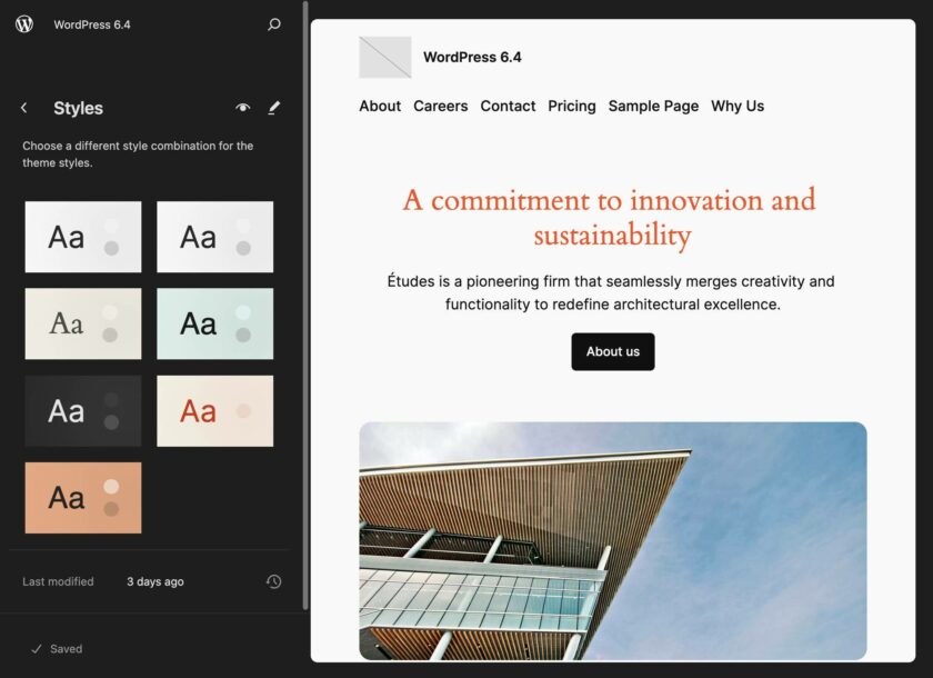 WordPress 6.4 新主题 Twenty Twenty-Four 全面解析与使用技巧