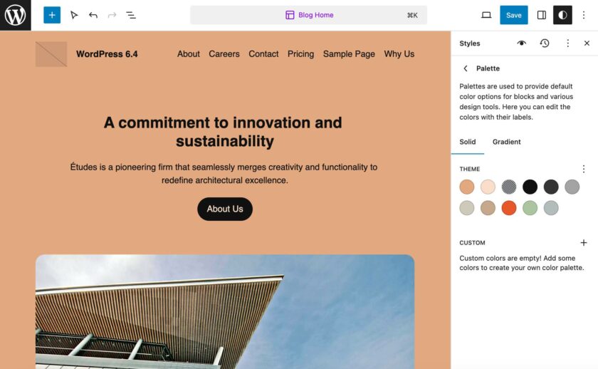 WordPress 6.4 新主题 Twenty Twenty-Four 全面解析与使用技巧