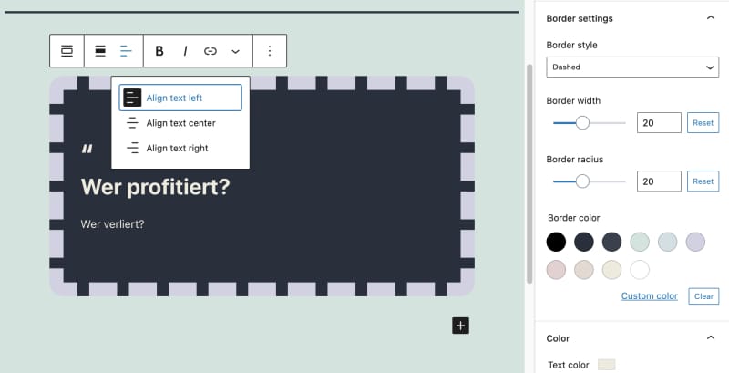 Gutenberg 11.2新增搜索引文块颜色支持及实验性Flex布局功能