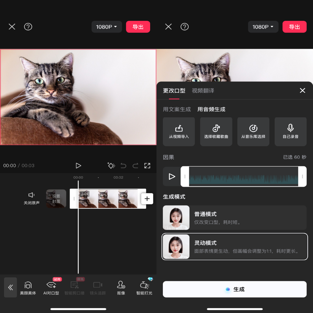 AI猫说唱爆火TikTok 萌宠AI对口型神器走红
