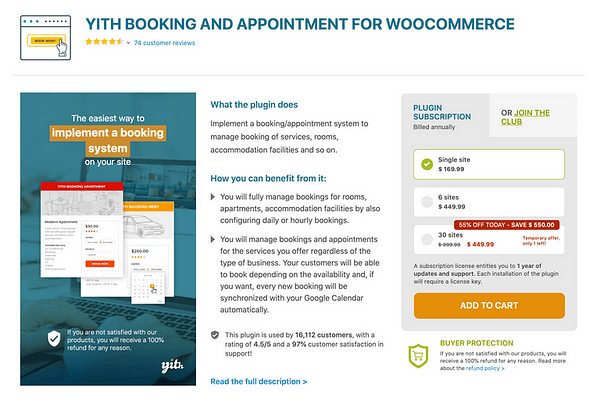 WooCommerce服务预订预约租赁插件推荐