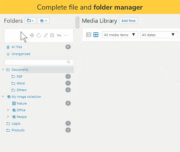 WordPress媒体库分类管理插件推荐：FileBird HappyFiles Real Media Library