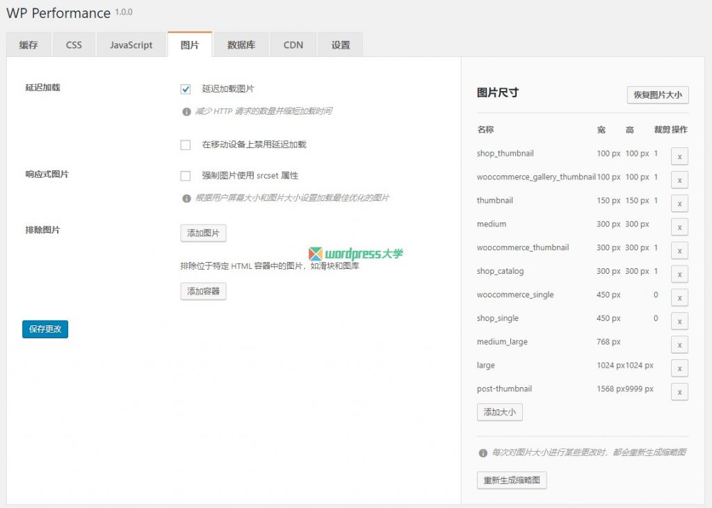 WP性能优化插件：缓存页面合并压缩JS CSS延迟加载图片加速网站