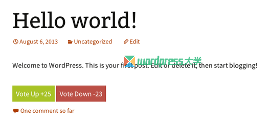 WordPress Thumbs Rating顶踩投票插件使用技巧与自定义方法