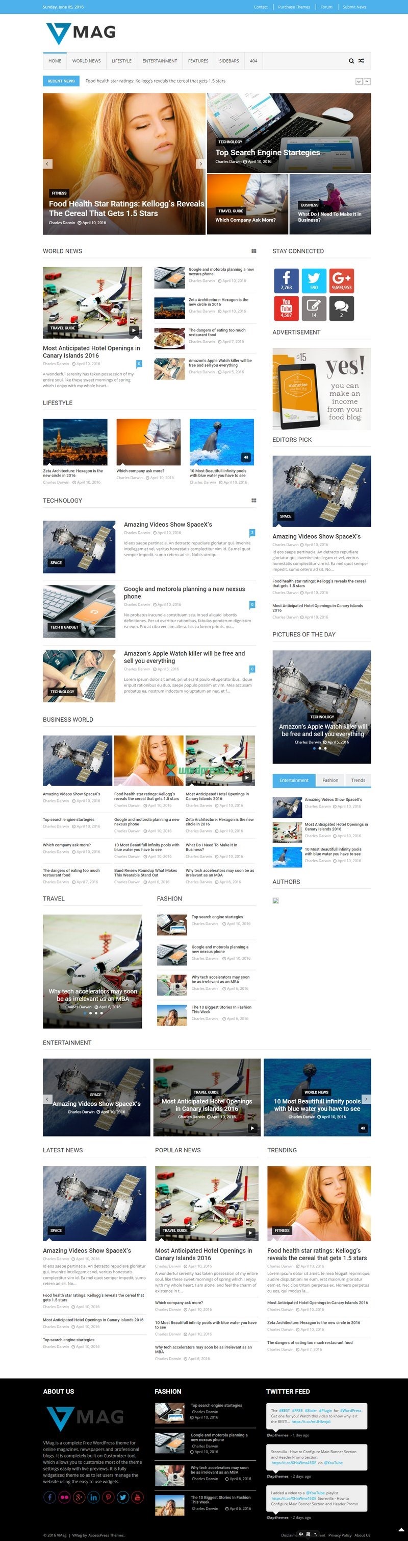 WordPress VMag免费杂志主题下载与特色解析
