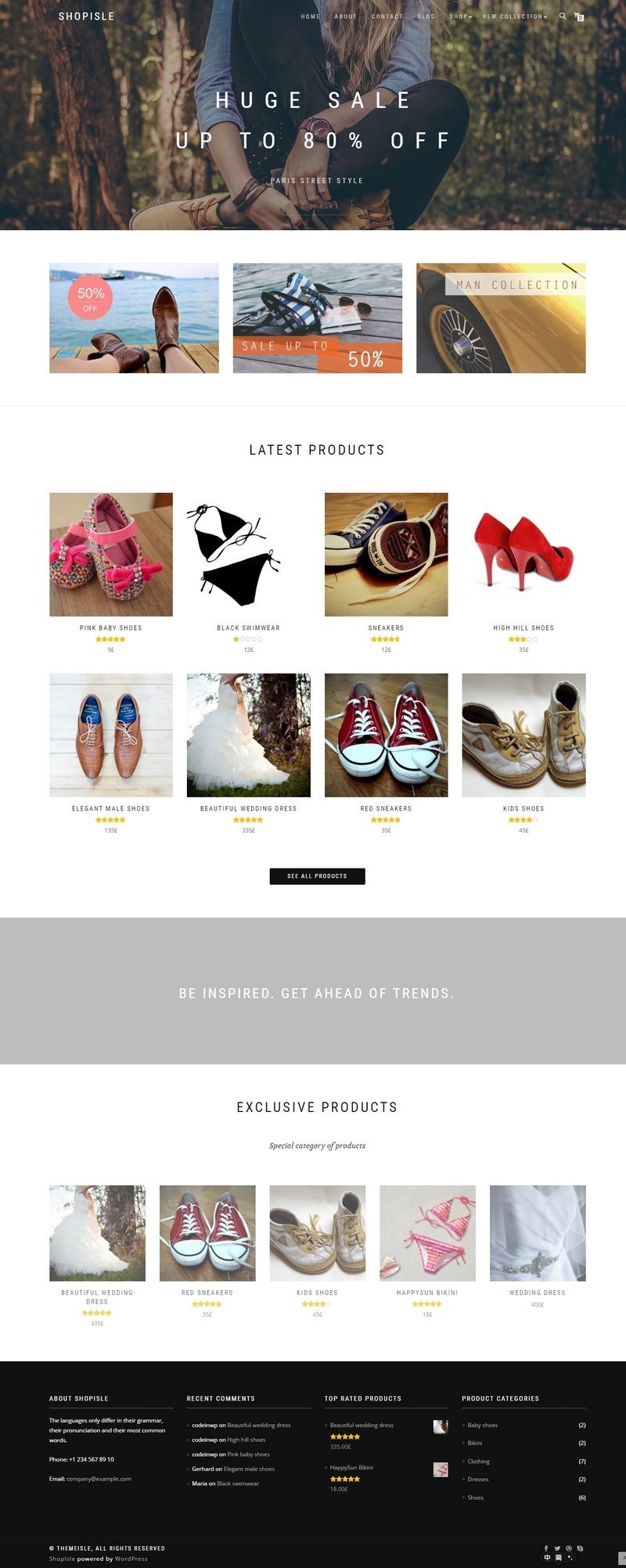 ShopIsle免费WooCommerce WordPress商城主题特色下载预览