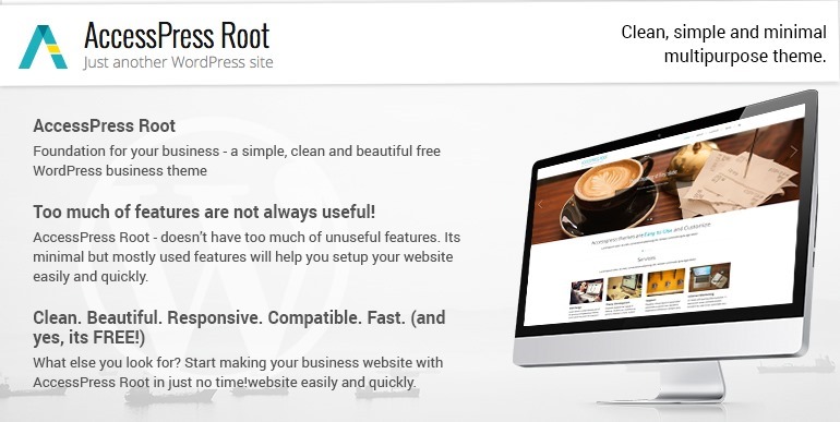 免费WordPress视差企业主题AccessPress Root下载预览