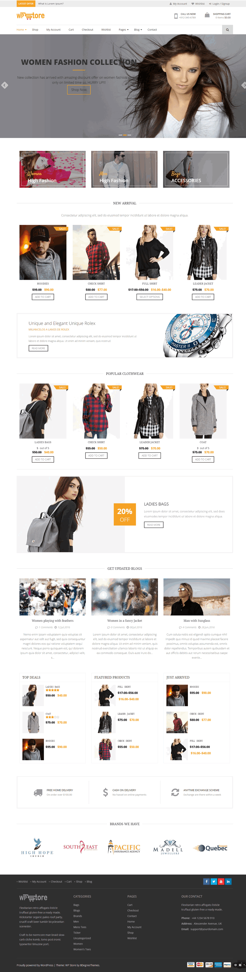 WP Store WooCommerce免费电商主题下载与使用教程