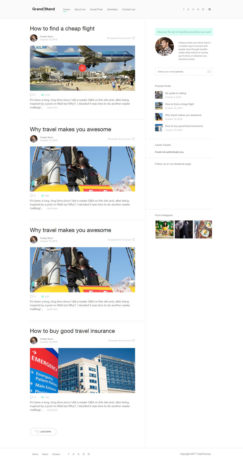 免费WordPress博客主题Grandstand下载安装教程