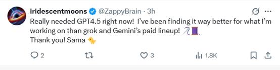 OpenAI CEO Sam Altman盛赞GPT-4.5：用户求你别更新！
