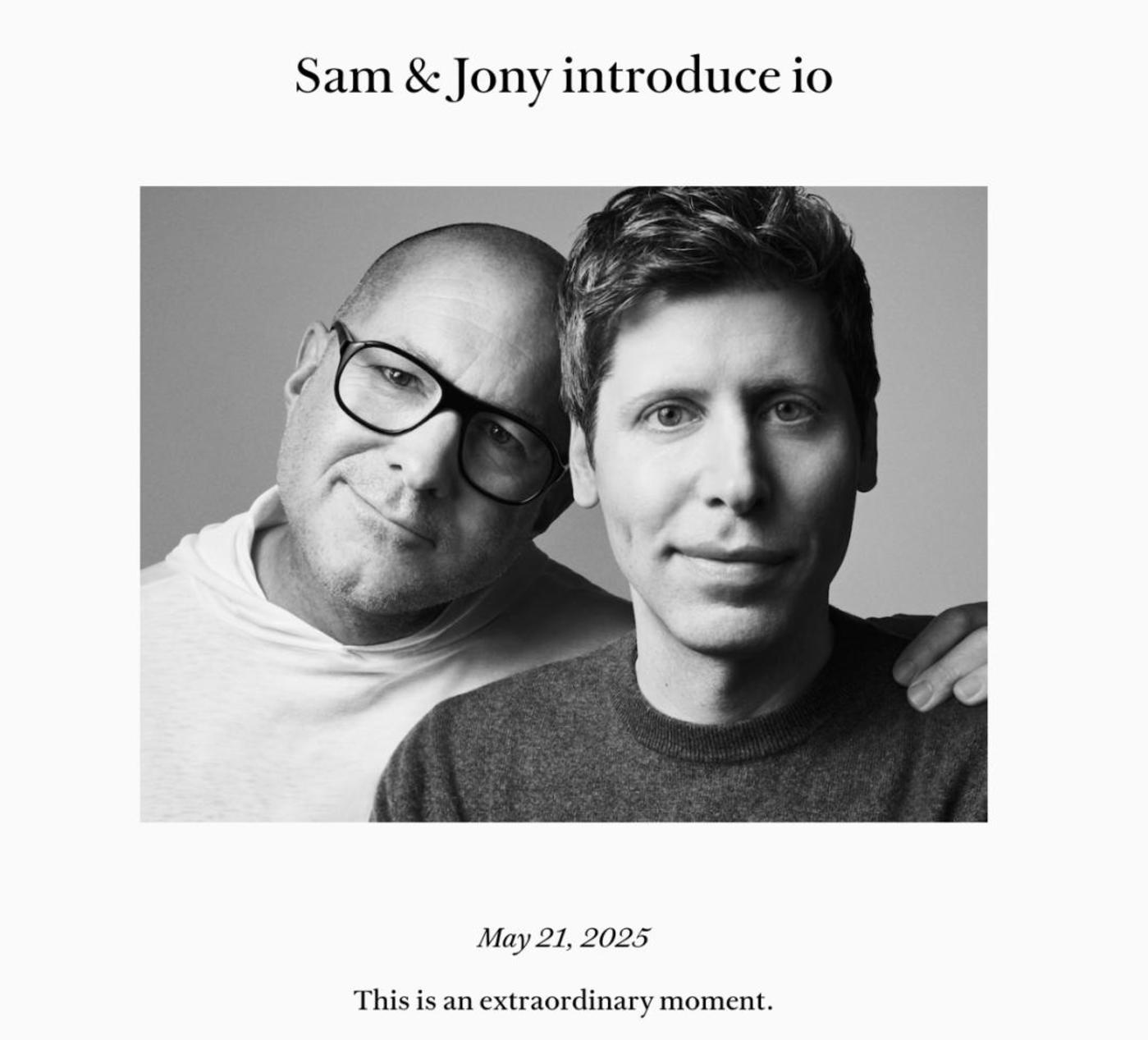 OpenAI 65亿收购Jony Ive AI公司 AI iPhone能否再创奇迹