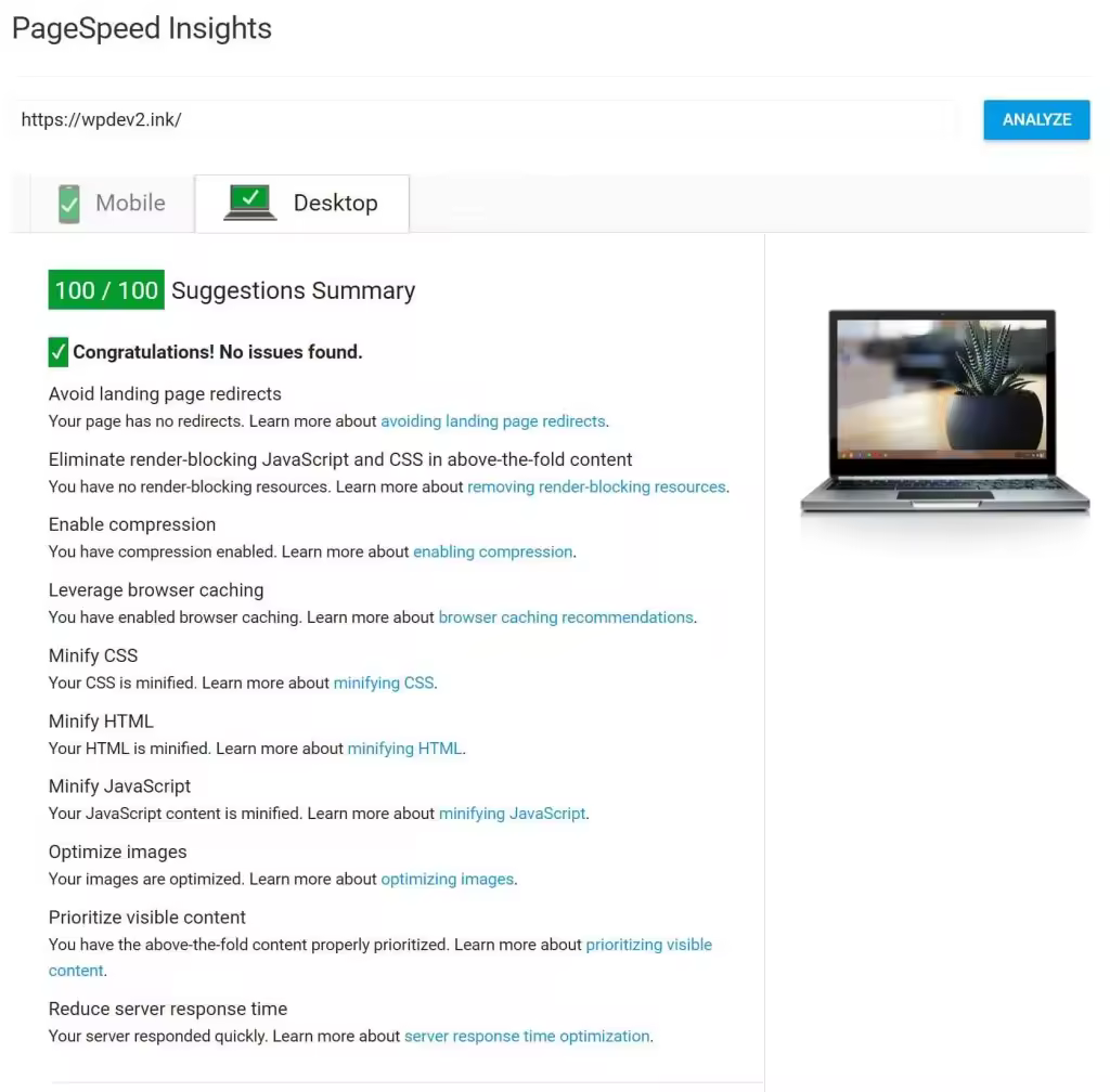 如何获得Google PageSpeed Insights满分评分的WordPress优化策略