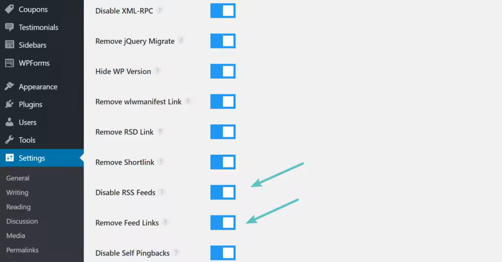 WordPress禁用RSS Feeds方法详解