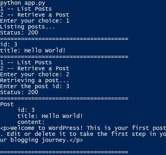 Python连接管理WordPress REST API实战教程