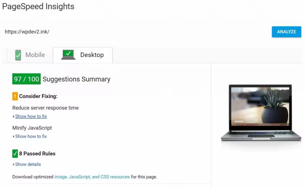 如何获得Google PageSpeed Insights满分评分的WordPress优化策略