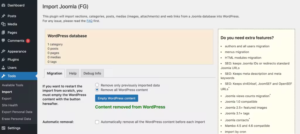 从Joomla到WordPress的9步迁移攻略
