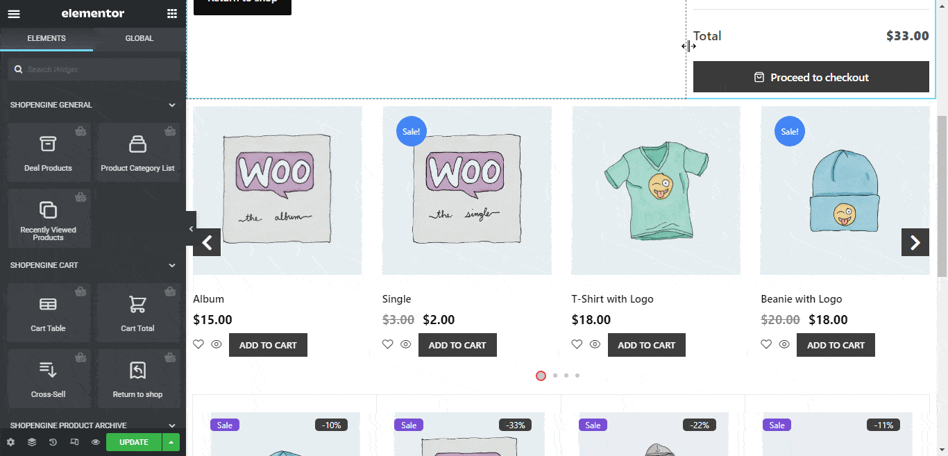 如何使用拖放插件自定义WooCommerce购物车页面设计