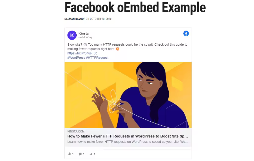 修复WordPress Facebook oEmbed嵌入问题方法