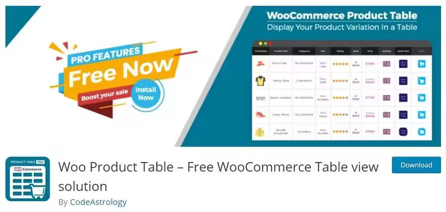WooCommerce产品表插件使用教程：轻松创建可搜索过滤产品表