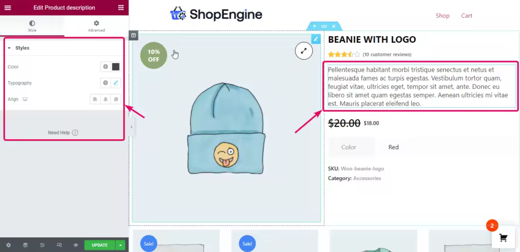 如何用Elementor和ShopEngine自定义WooCommerce产品页面