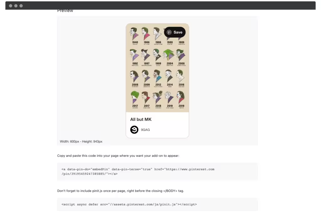WordPress文章页面嵌入Pinterest图像两种方法