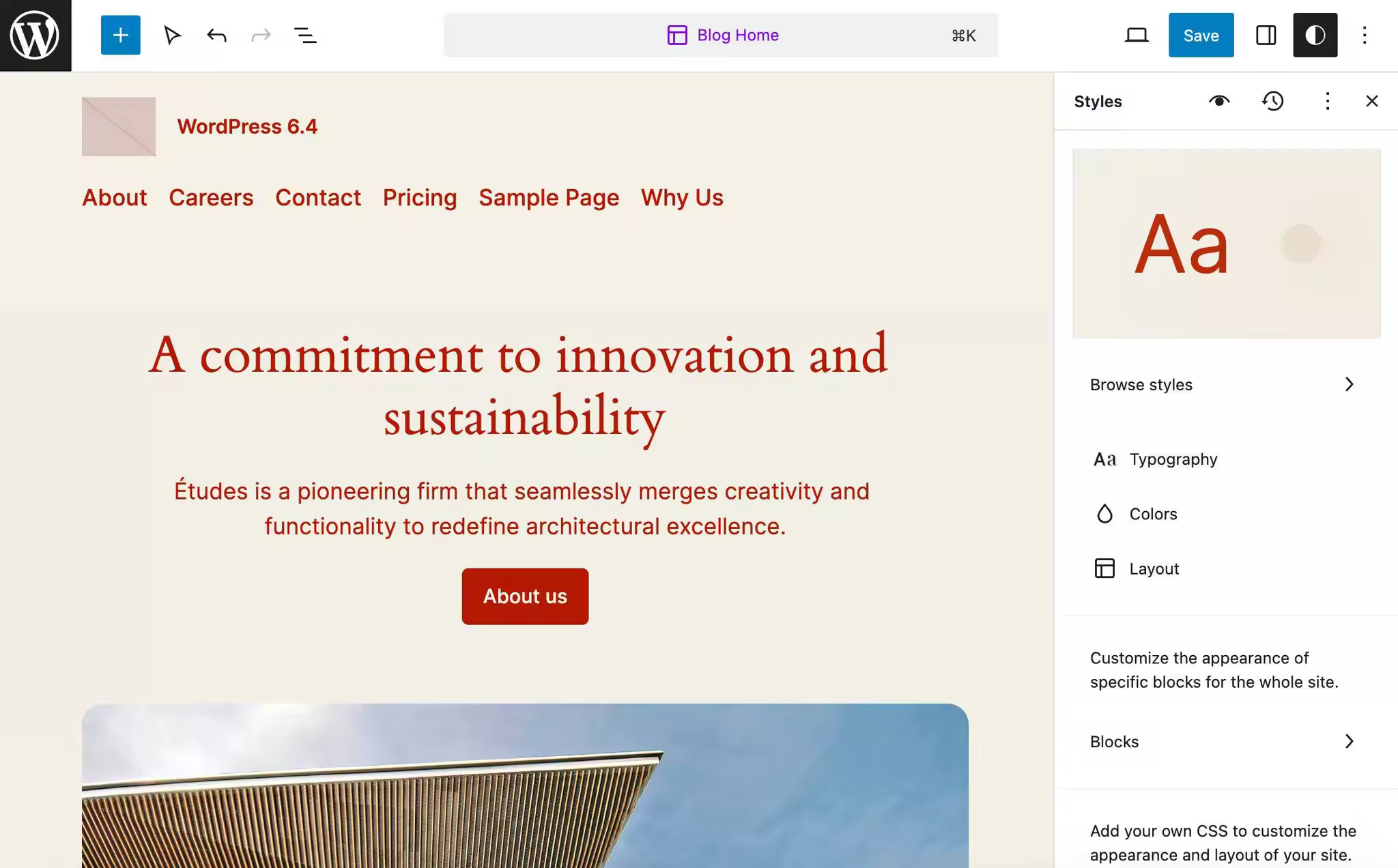 WordPress 6.4全新默认主题二〇二四极简多用途模板解析
